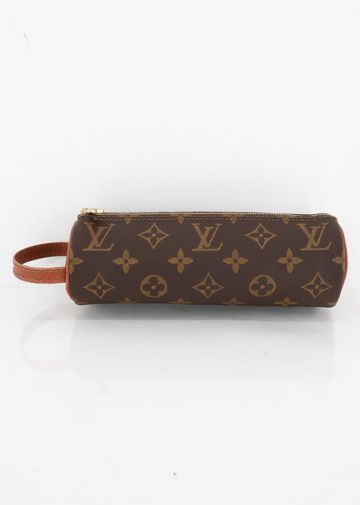 Brown and tan Monogram coated canvas Louis Vuitton Trousse Ronde
