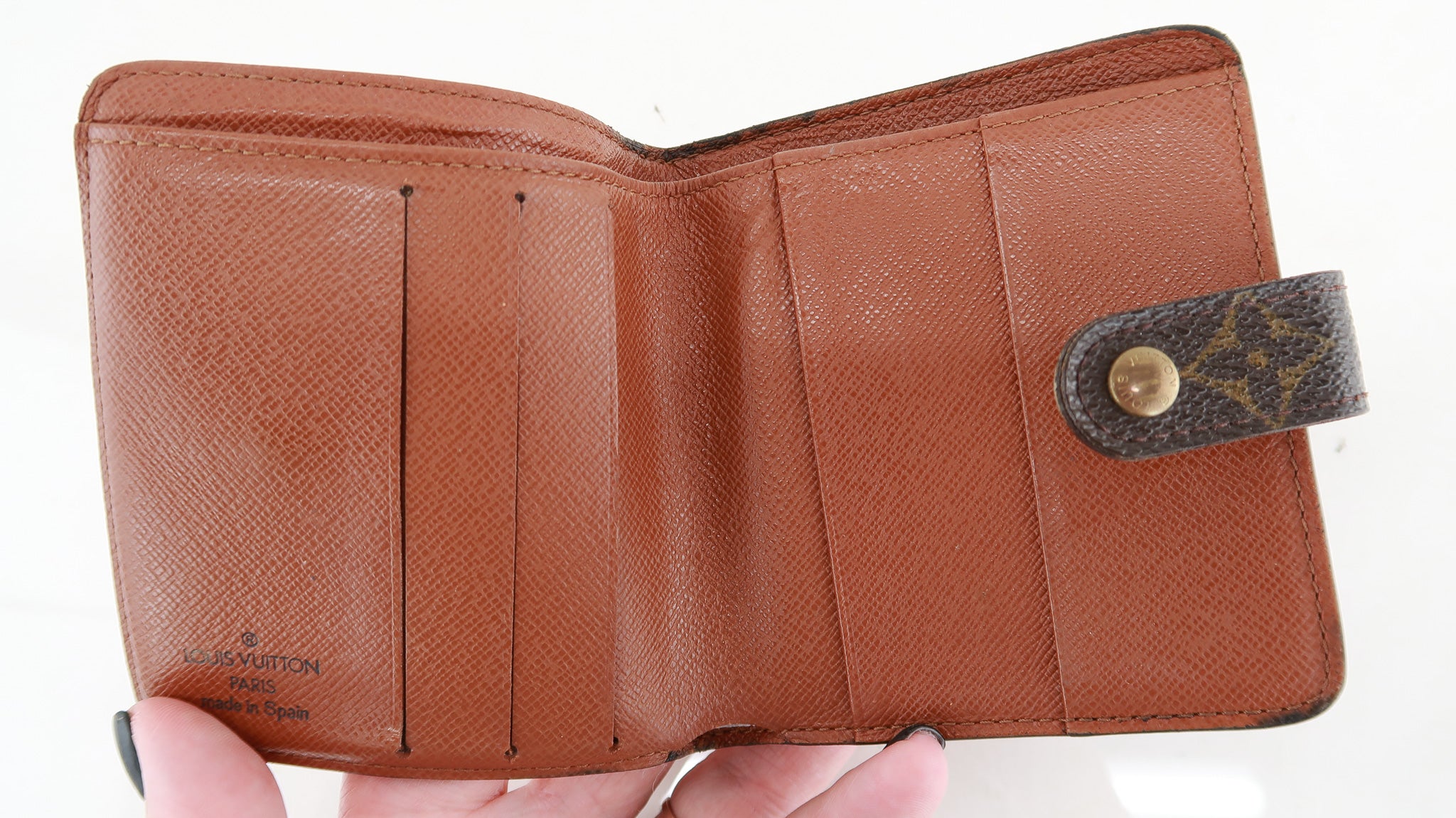 Monogram Compact Zippe Wallet Brown