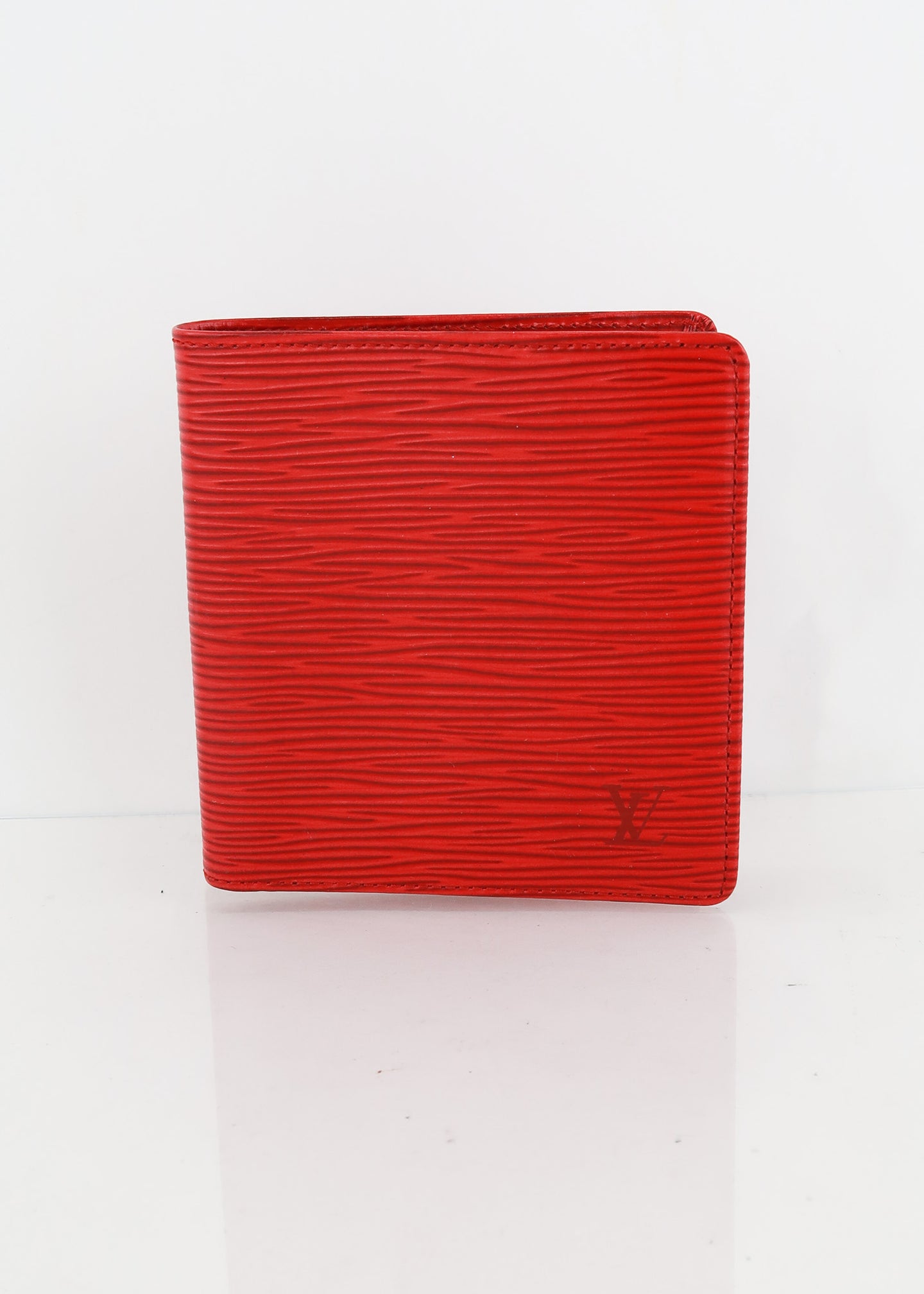 red epi leather louis-vuitton wallet