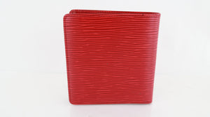 Louis Vuitton Epi Leather Bifold Wallet Red