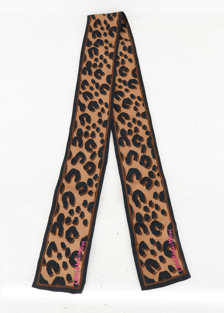 Louis Vuitton Stephen Sprouse Leopard Print Silk Bandeau Scarf - Yoogi's  Closet