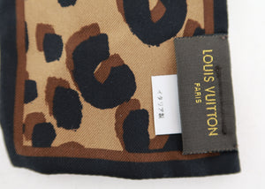 Louis Vuitton Silk Stephen Sprouse Monogram Leopard Bandeau Scarf  (SHF-VB3A1c)