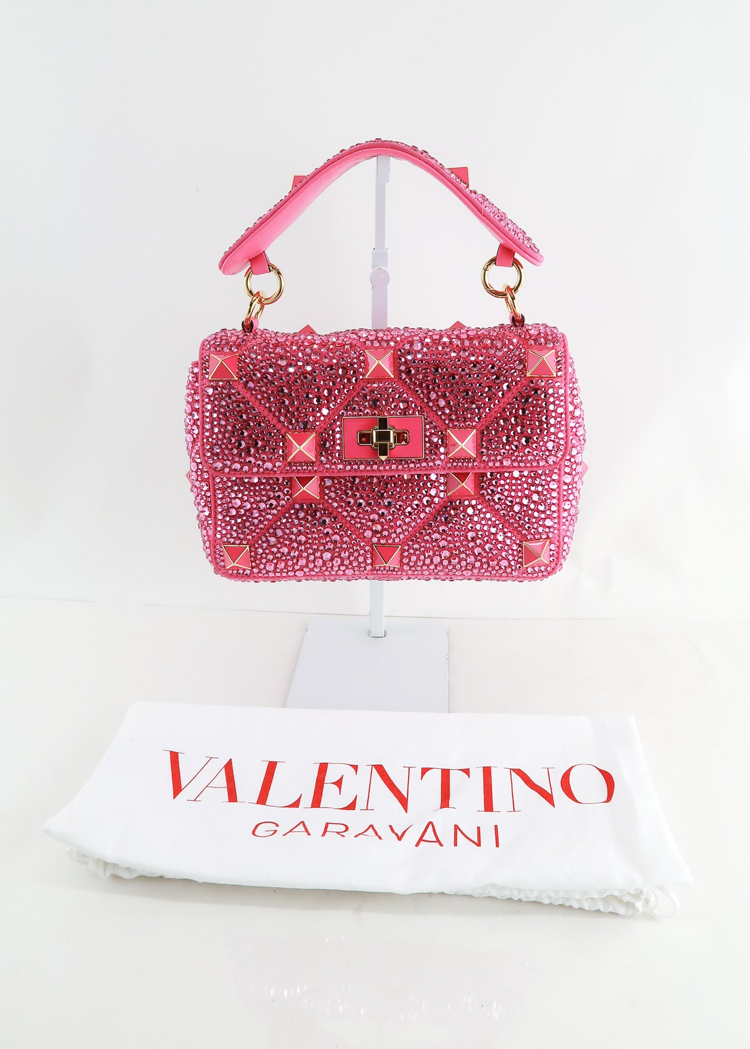 Valentino Garavani crystal-embellished Roman Stud Shoulder Bag - Farfetch