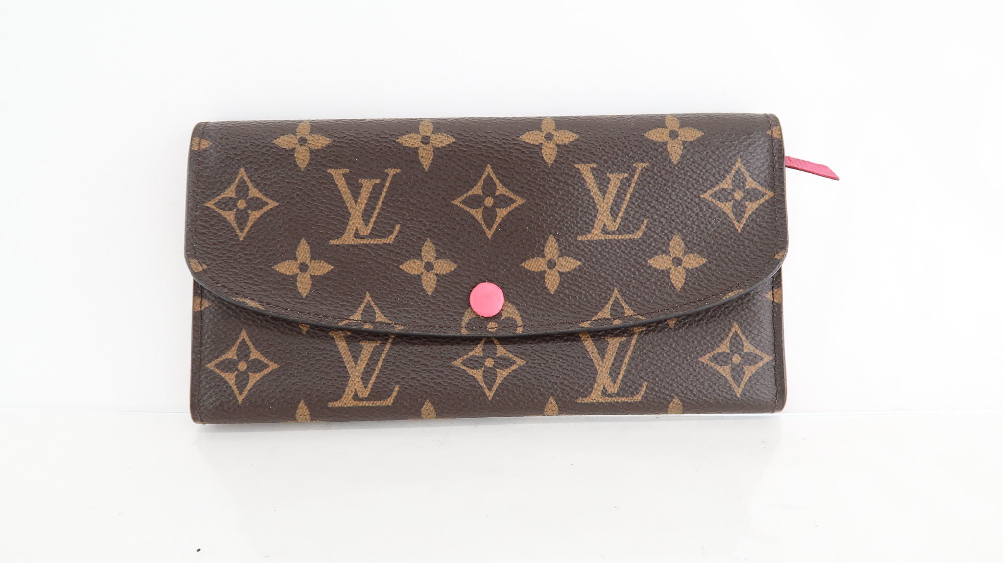 Louis Vuitton Emilie Wallet Monogram Fuchsia in Coated Canvas with