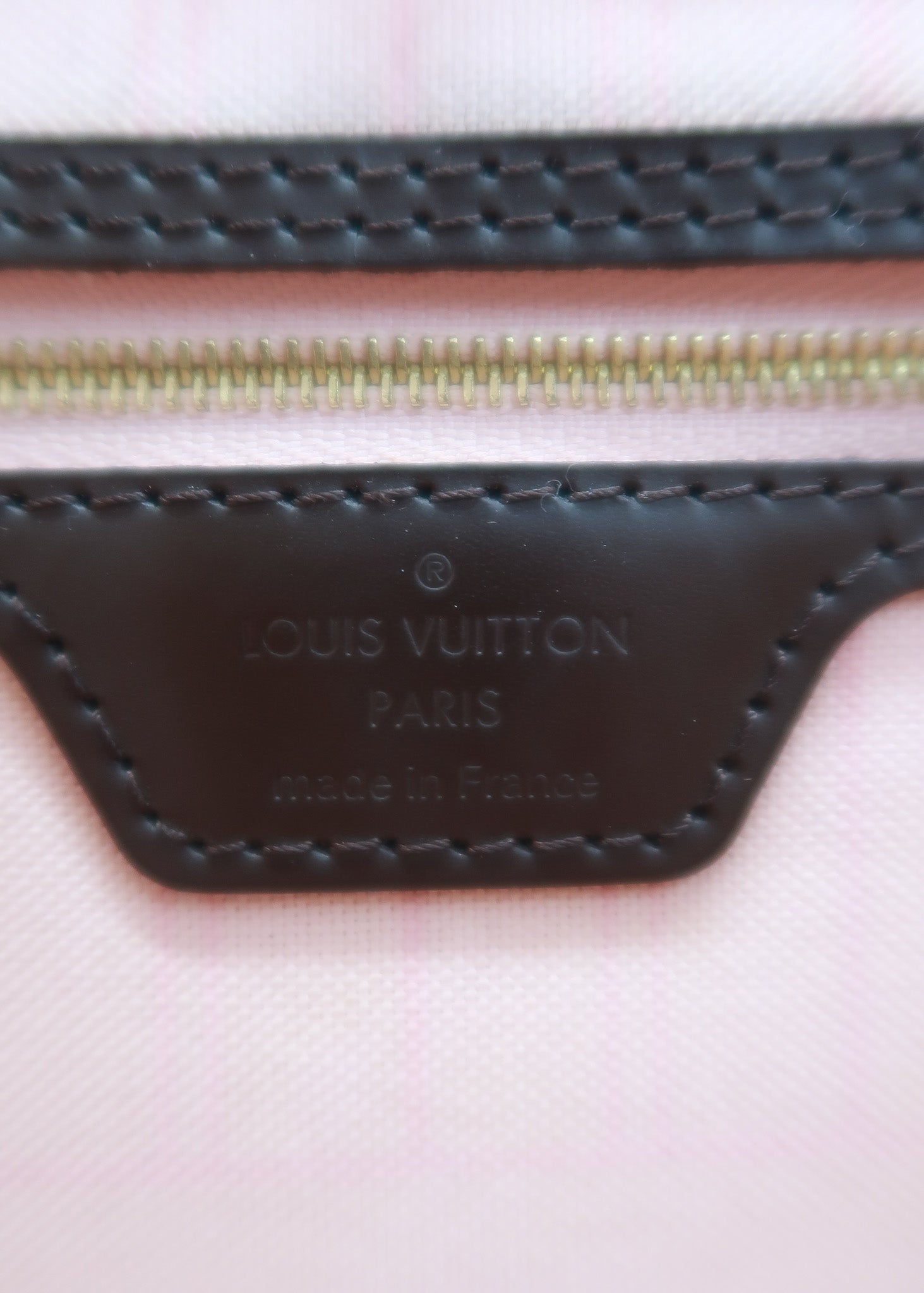 Louis Vuitton neverfull damier ebene with Rose ballerine …