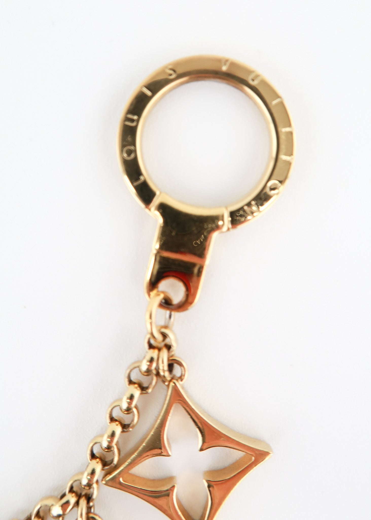 Fleur de Monogram Bag Charm and Key Holder Resin and Brass (Authentic  Pre-Owned)