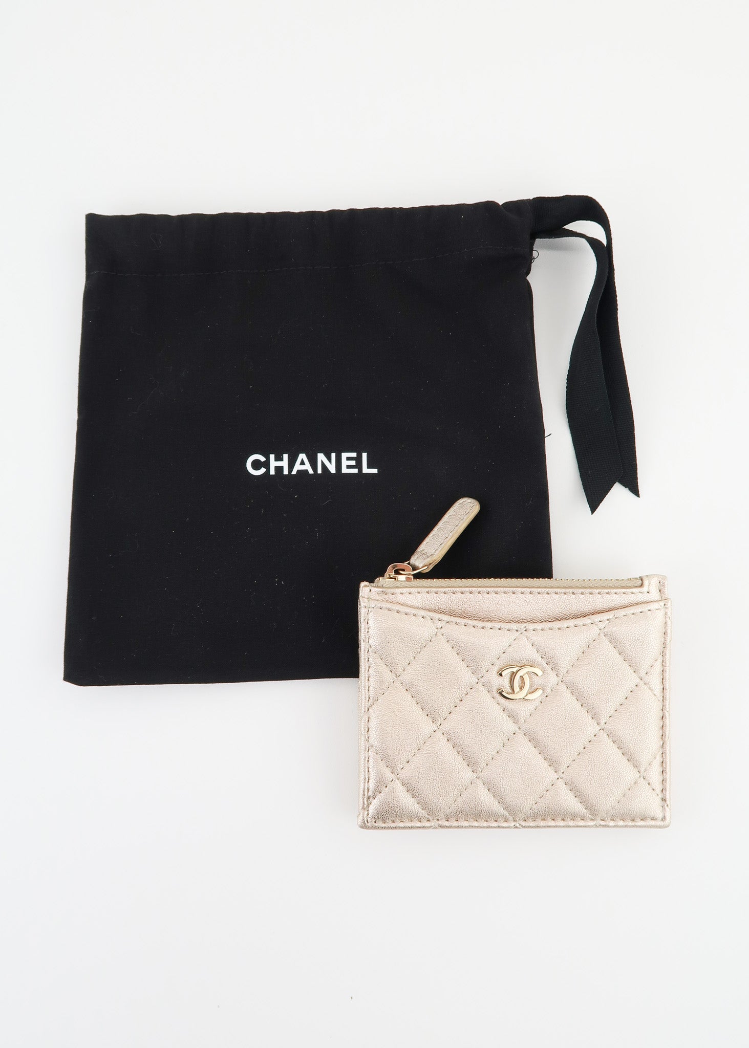 CHANEL Lambskin Quilted Trendy CC Card Holder On Chain Light Pink |  FASHIONPHILE