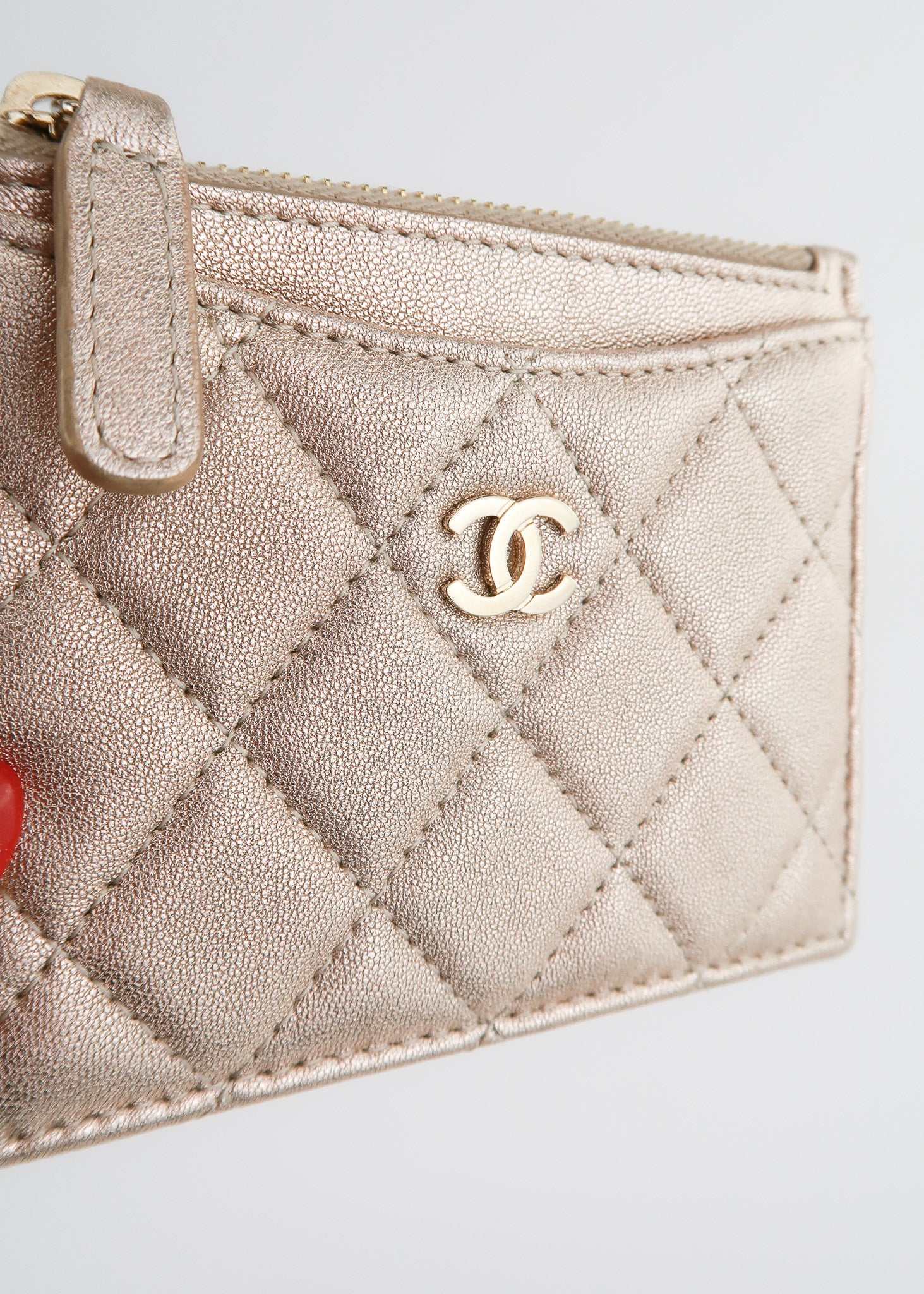 Chanel Lambskin Card Holder Gold – DAC