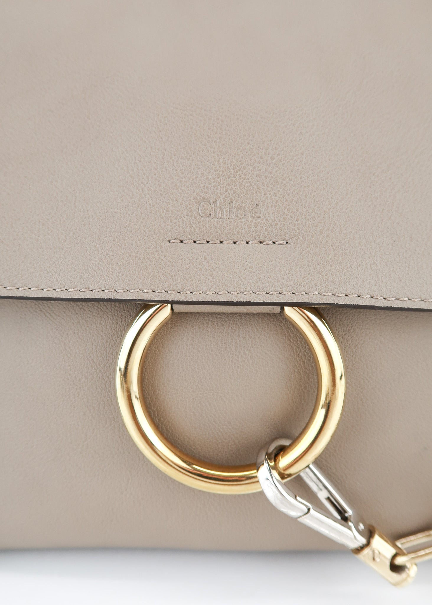 Chloe Faye Day Bag Leather Small Gray 2350131
