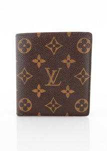Louis Vuitton Black Leather and Monogram Canvas Double V Compact Wallet -  Yoogi's Closet