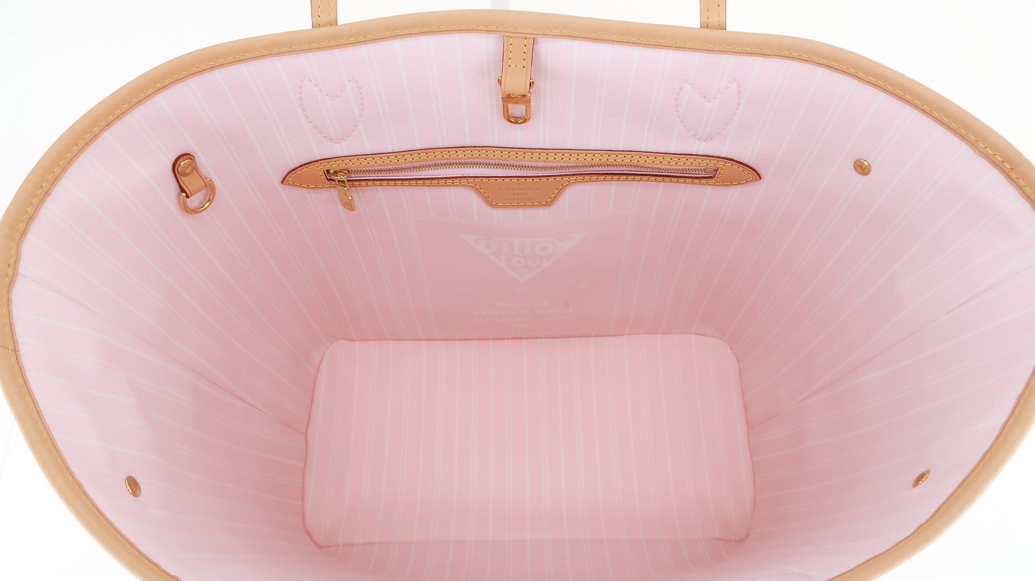 Louis Vuitton Monogram Giant by The Pool Neverfull mm Light Pink