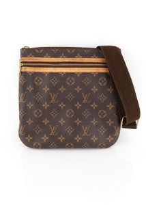 Louis Vuitton Bosphore Crossbody Messenger Shoulder Bag Brown Canvas  Monogram 