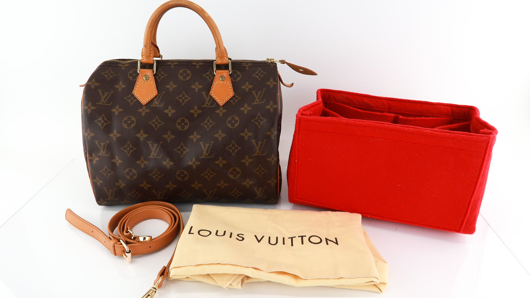 Louis Vuitton NEW Brown Orange Red Mono Cat Speedy 30 Top Handle Shoulder  Bag at 1stDibs