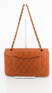 Chanel Lambskin Quilted Medium Double Flap Tan