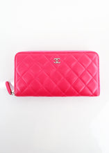 Load image into Gallery viewer, Chanel Lambskin Zippy Wallet Bright Pink