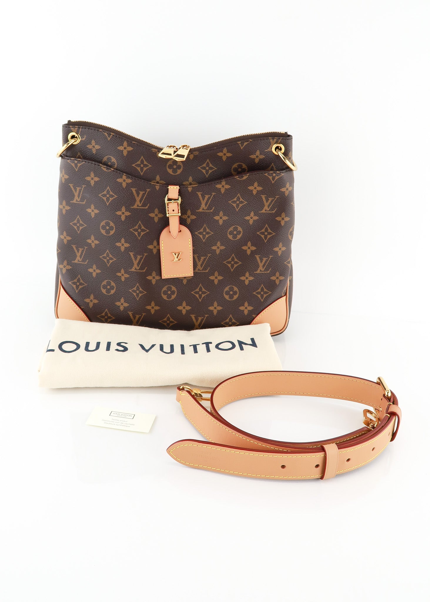 Louis Vuitton Odeon NM Handbag Monogram Canvas with Leather MM