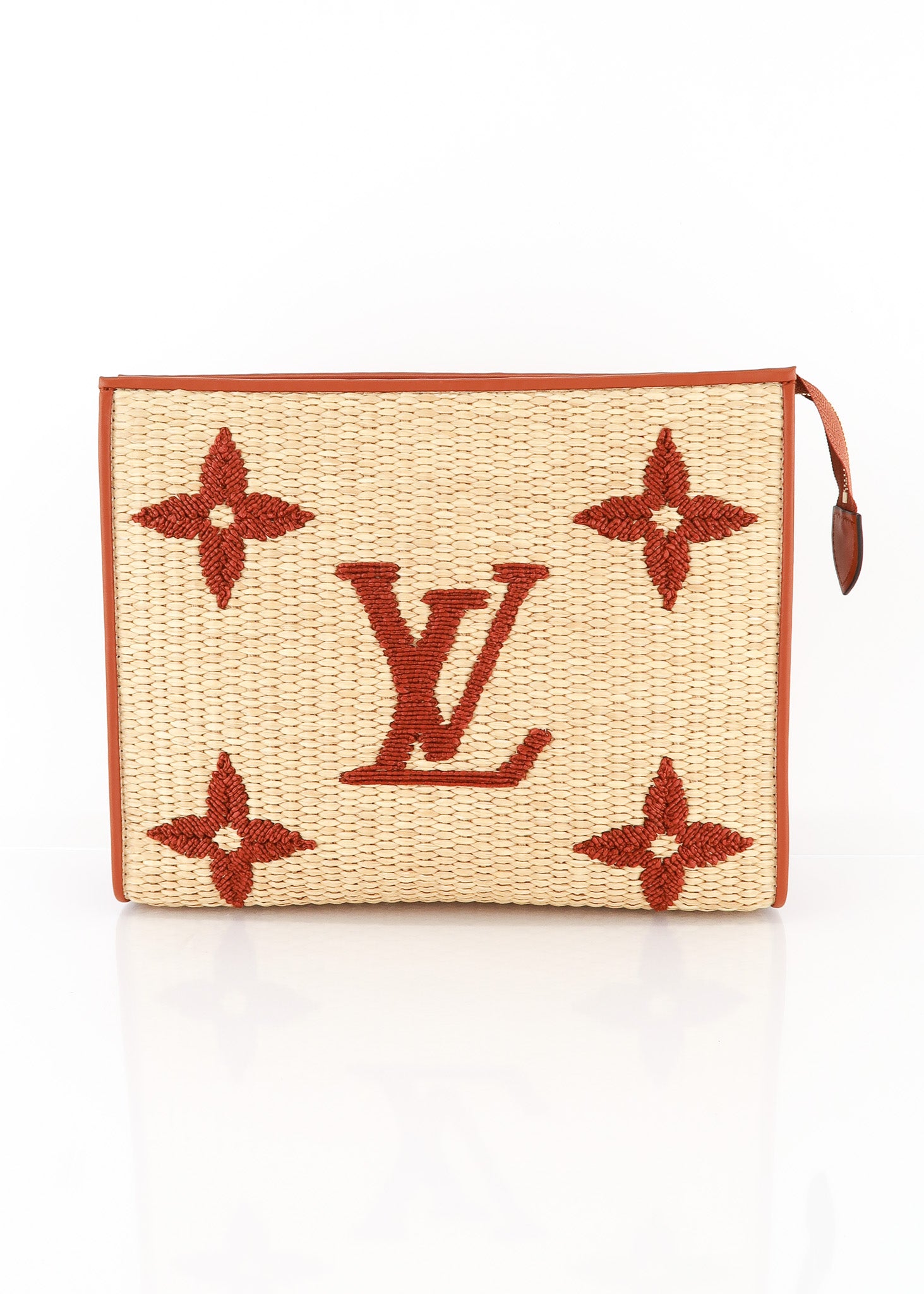 Pre-owned Louis Vuitton Toiletry Pouch 26 Monogram Giant Red/pink