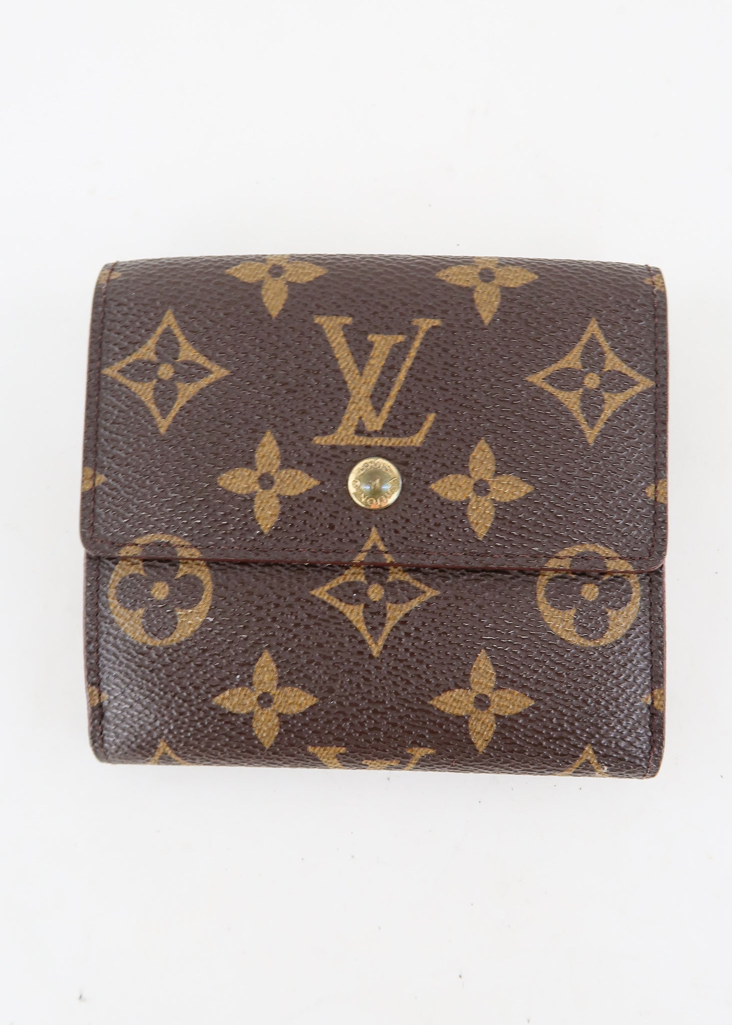 Louis Vuitton monogram coated canvas Elise wallet in 2023