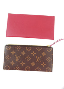 Pre-owned Louis Vuitton Pochette Felicie Card Holder Insert Red