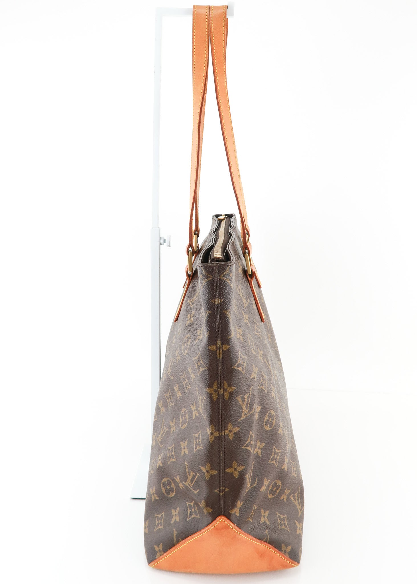 Brown Louis Vuitton Monogram Cabas Mezzo Tote Bag