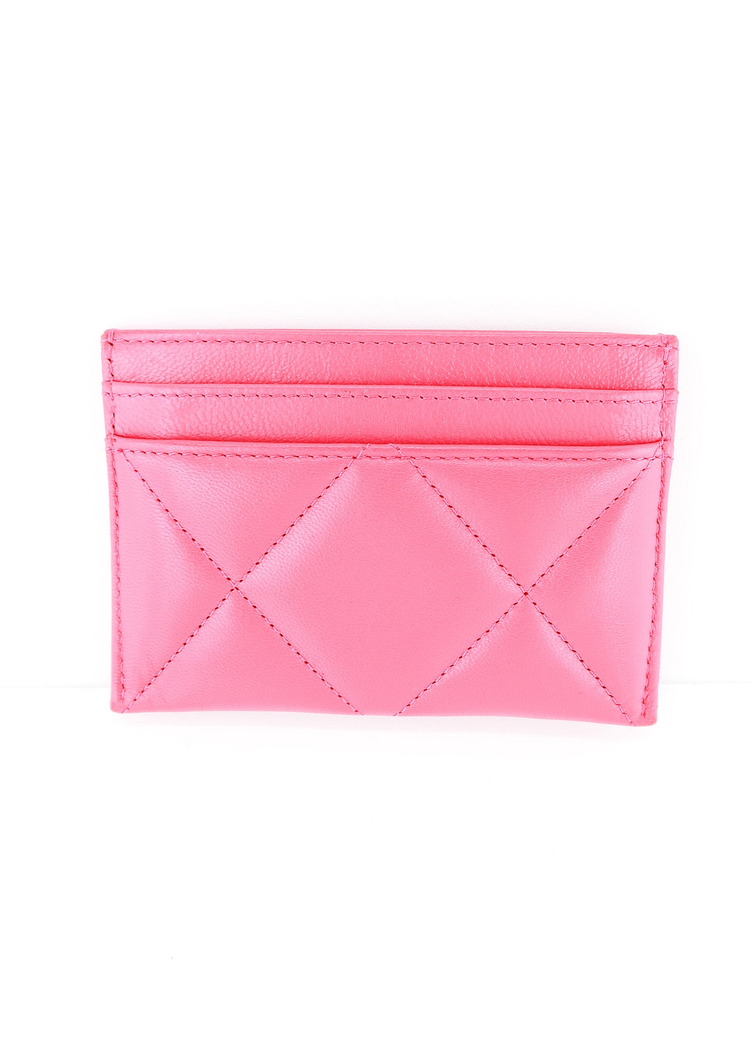 Chanel 19 leather card wallet Chanel Pink in Leather - 36092715