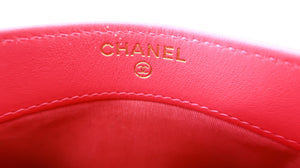 Chanel 19 Card Holder Dark Pink