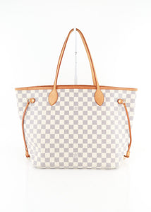 Louis Vuitton Neverfull MM Azur with Strap, Preowned in Dustbag