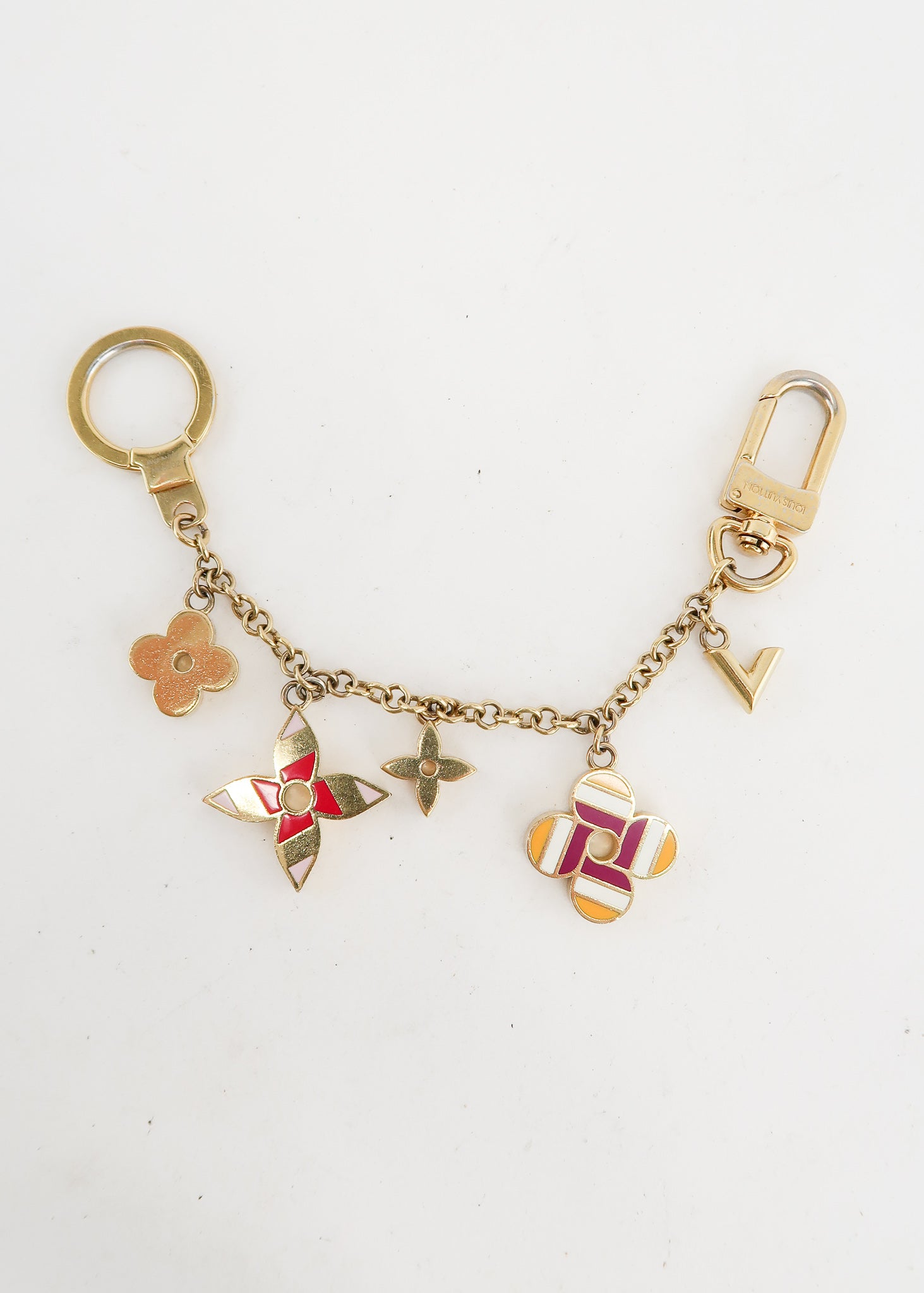 Gold & Multicolor Spring Street Chain Bag Charm