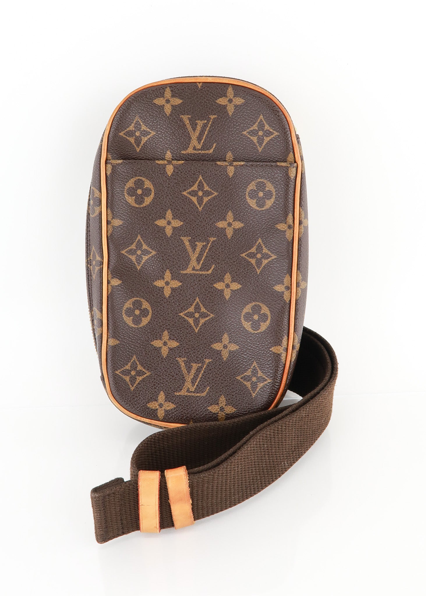 Louis+Vuitton+Pochette+Gange+Crossbody+Brown+Canvas for sale online