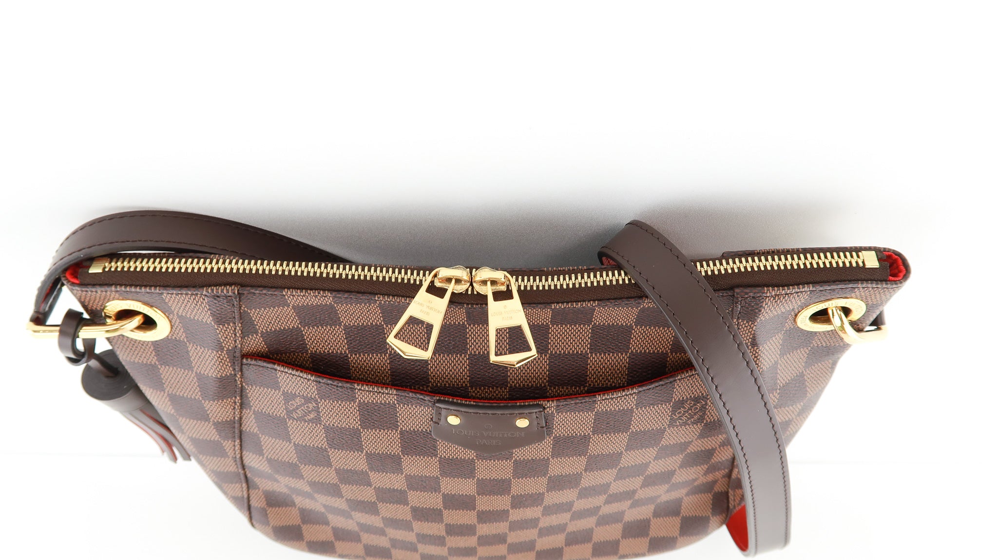 Best Louis Vuitton Crossbody Bag  LV South Bank Besace Damier Ebene Coated  Canvas Made In France 