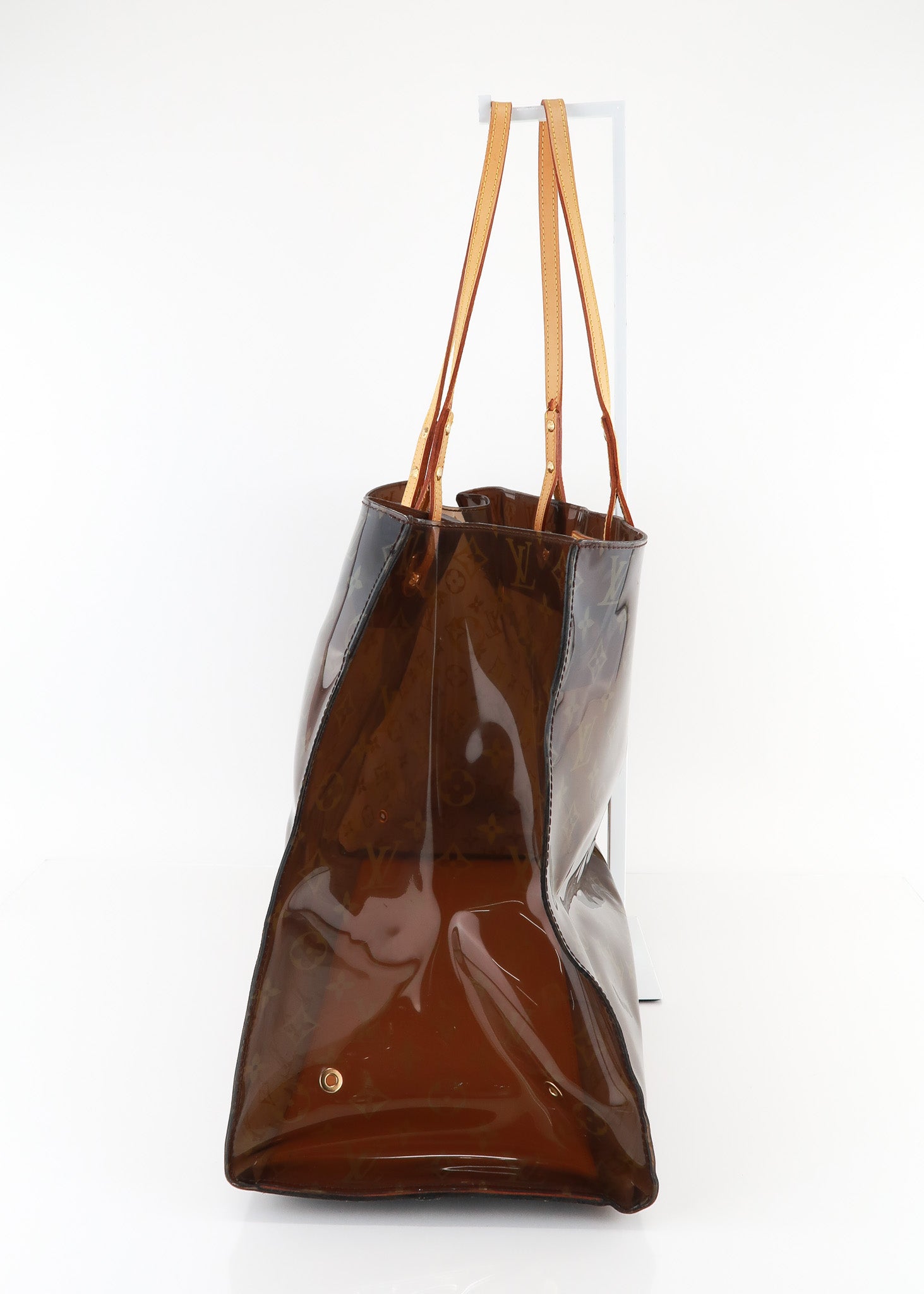 Lot - Louis Vuitton Ambre Vinyl Plastic Tote Bag or Purse