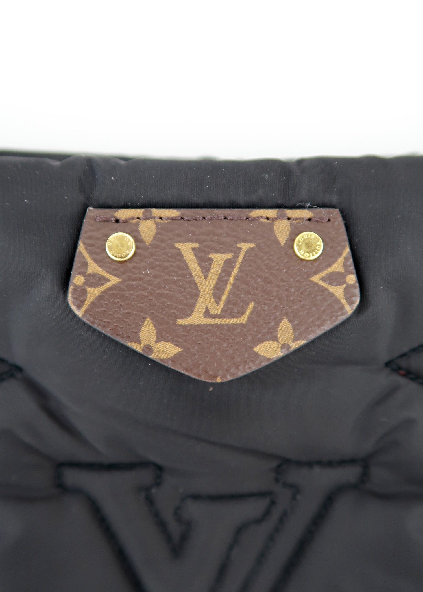 Louis Vuitton Black x Pink Pillow Monogram Puffy Multi Pochette Maxi Bag  1118lv18