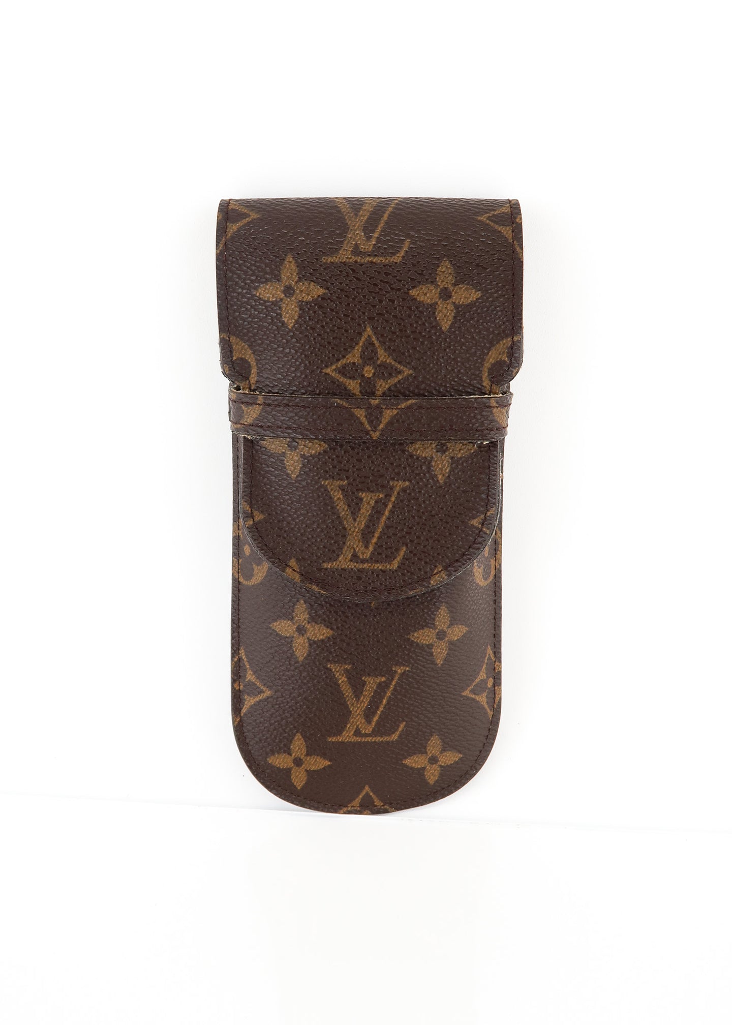 Louis Vuitton Monogram Etui Lunettes Glasses Case - Brown