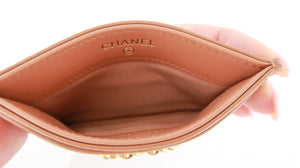 Chanel 19 Goatskin Card Holder Caramel