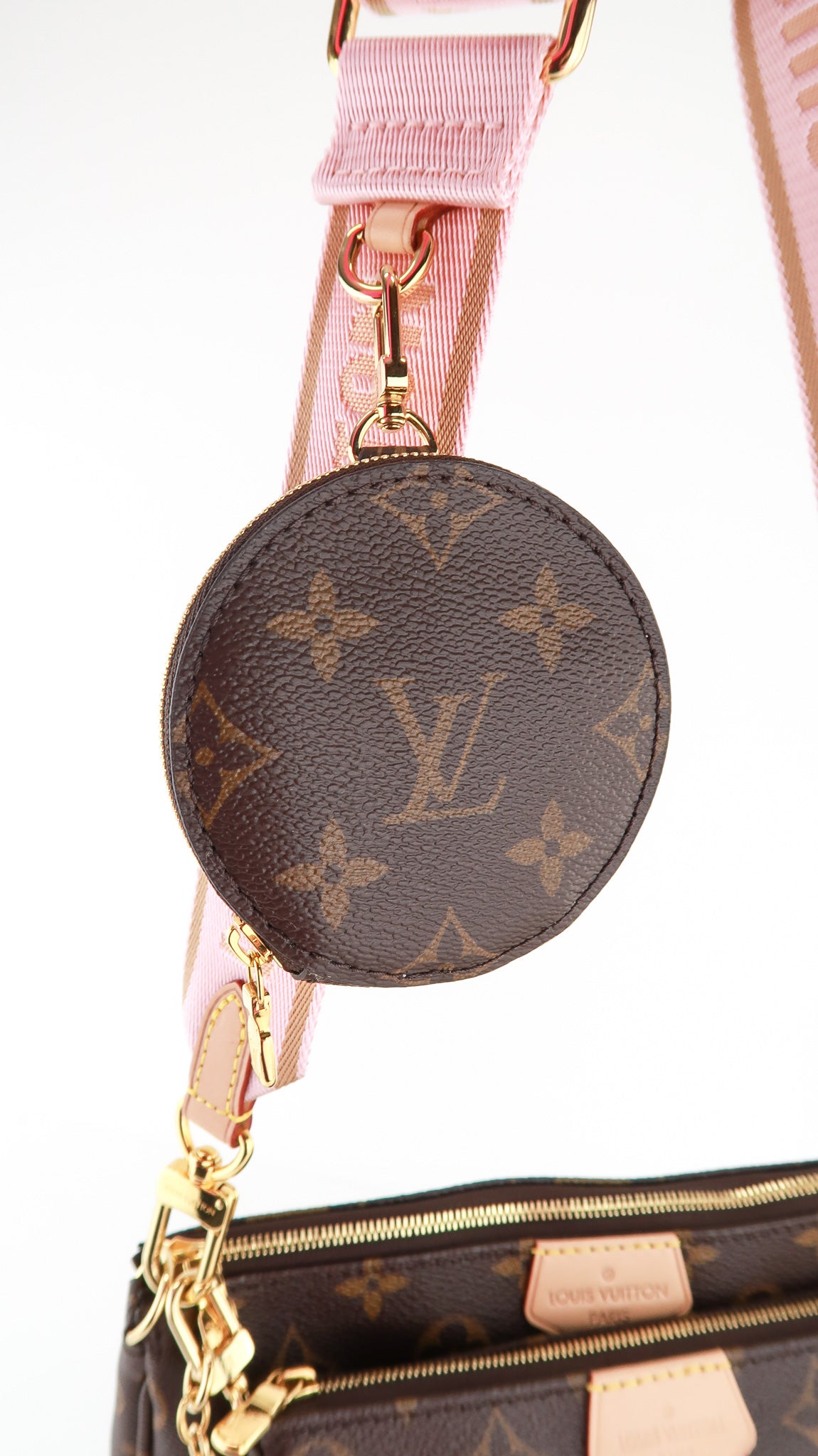 Louis Vuitton - Authenticated Multi Pochette Accessoires Handbag - Cloth Pink for Women, Never Worn