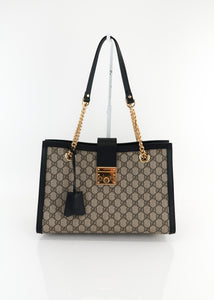 Gucci Supreme Padlock Medium Shoulder Bag Black
