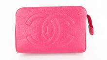 Load image into Gallery viewer, Chanel Caviar Cosmetic Pouch Dark Pink