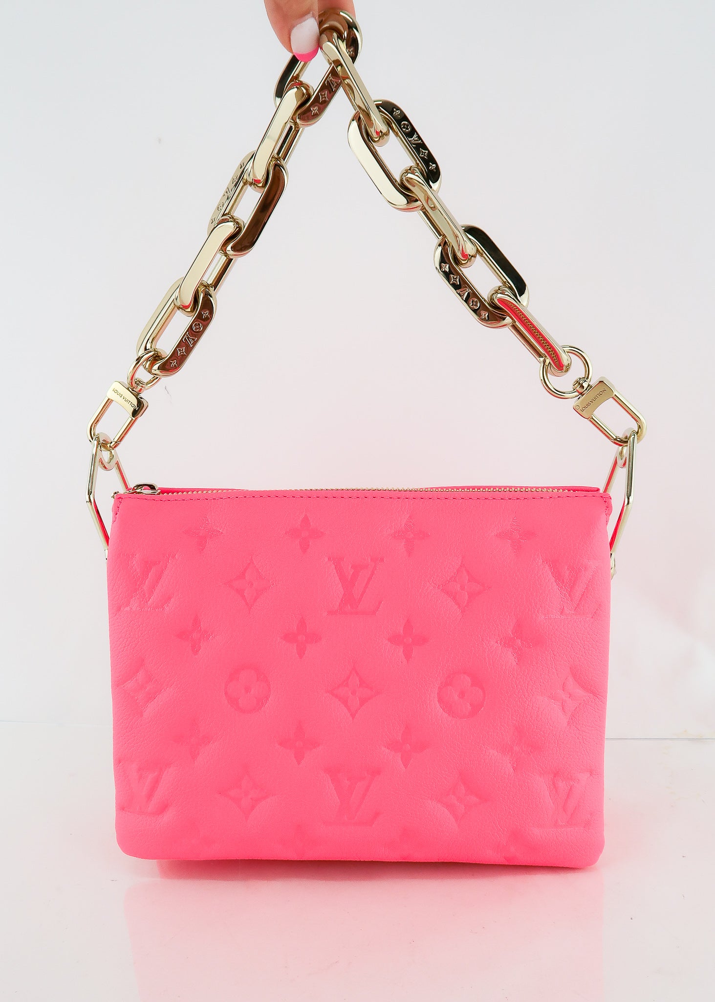LOUIS VUITTON, Coussin Bb Grained Calfskin Cross Body, Pink, (One Size),  New, Tradesy