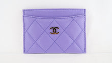 Load image into Gallery viewer, Chanel Caviar Quilted Card Holder Purple