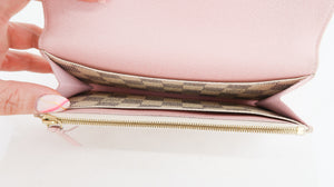Louis Vuitton Damier Azur Emilie Wallet Pink