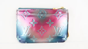 Louis Vuitton Metallic Vernis Degrade Key Holder Pink & Blue