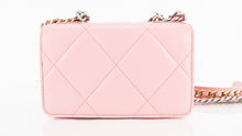 Load image into Gallery viewer, Chanel 19 Lambskin Wallet on Chain Light Pink