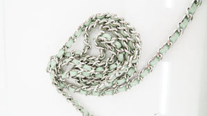 Chanel Boy Matlasse Calfskin Wallet on Chain Mint