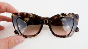 Fendi FF Tortoiseshell Cat-Eye Sunglasses