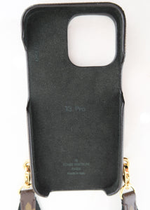LOUIS VUITTON Monogram Bumper On Strap iPhone 13 Shoulder Strap Creme Pink  934196