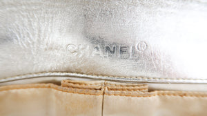 Chanel Chocolate Bar Rhinestone Flap Silver