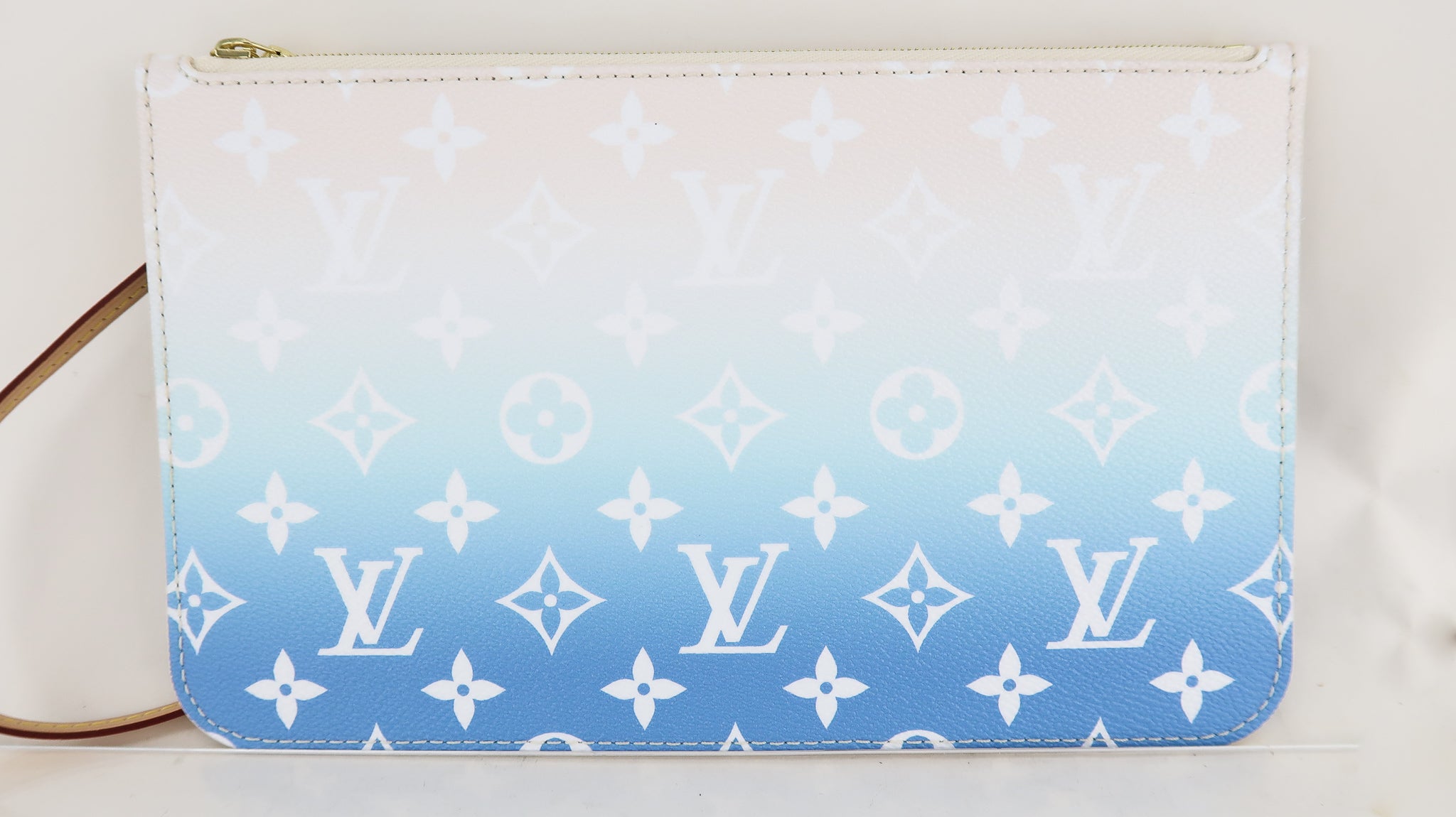 LOUIS VUITTON Monogram By The Pool Neverfull MM Pochette Blue 1260226