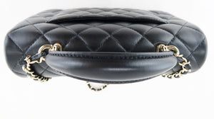 Chanel Lambskin Quilted Mini Top Handle Rectangle Flap Black – DAC