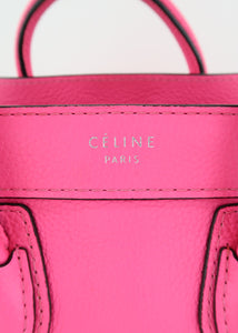 Celine Nano Luggage Fluo Pink Crossbody