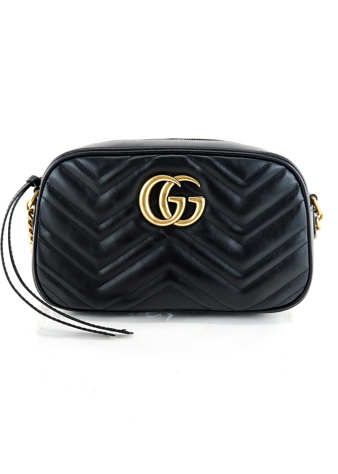 Gucci Coin Purse Bag Mini Matalese Marmont Bag Shoulder Black Leather  Calfskin